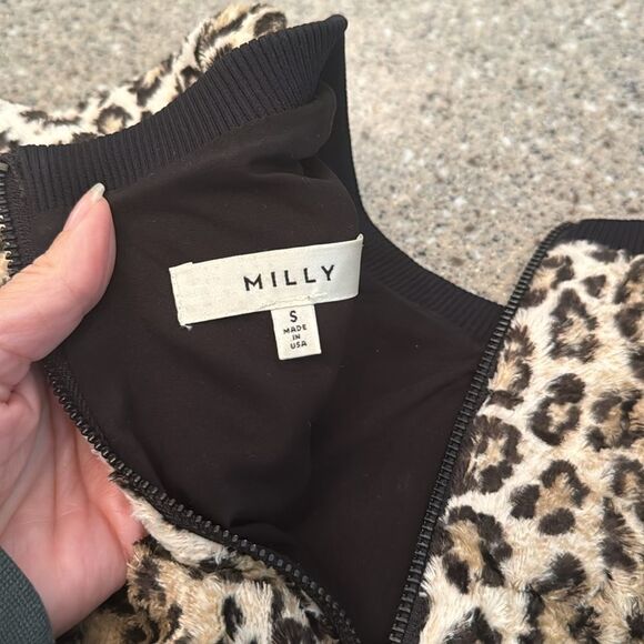 MILLY Faux Fur Animal Print Pullover - Picture 5 of 10